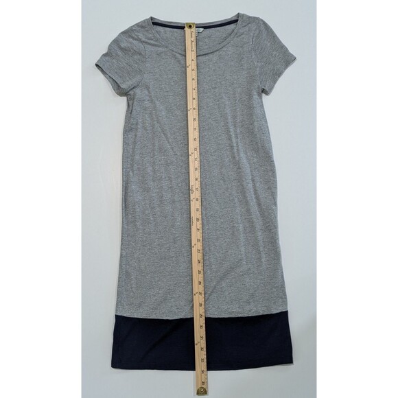 Boden US 2 Solid Grey Short Sleeve Dress Navy Casual - Picture 9 of 12